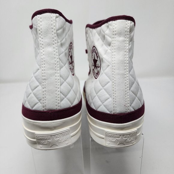 Converse Skateboard Shoes Mens 12 White Chuck Taylor 70 Cozy Quilted Sneakers - Picture 6 of 7